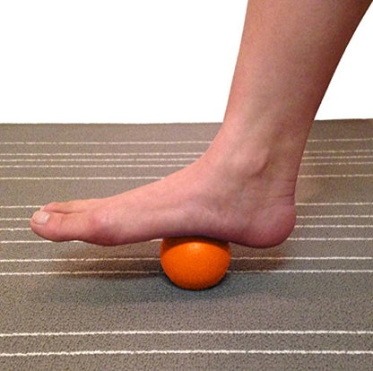 Kieba Massage Lacrosse Balls for Myofascial Release, Trigger Point Therapy, Muscle Knots, and Yoga Therapy. Set of 2 Firm Balls (2 Orange) - color: Two Orange