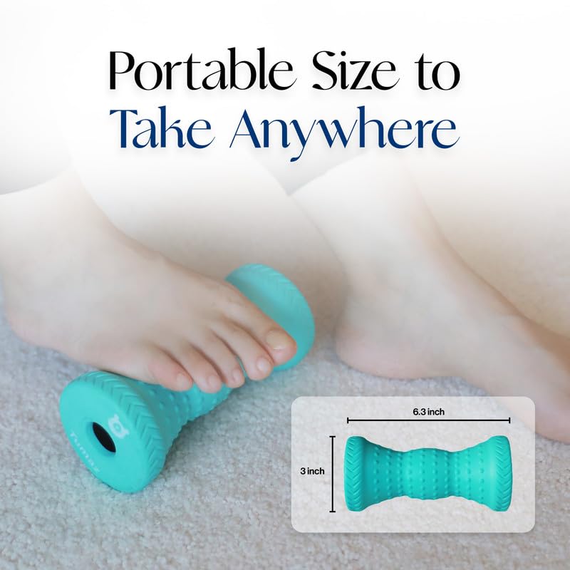 Tumaz Foot Roller for Deep Tissue Massage & Reflexology - color: Turquoise