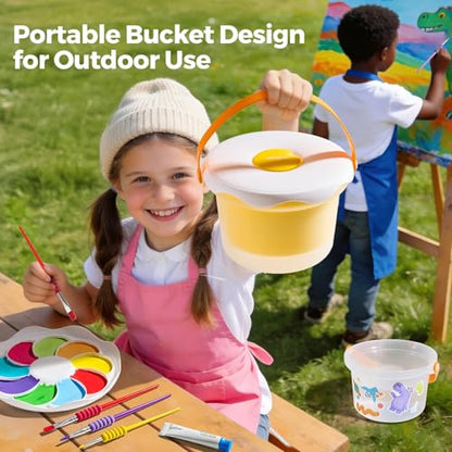 Jar Melo Kids Tempera Painting Set, Washable Paint Set for Kids Ages 4-8 | Portable, Safe and Non-Toxic, Mess Free Coloring, Tempera Paints for Drawing Art