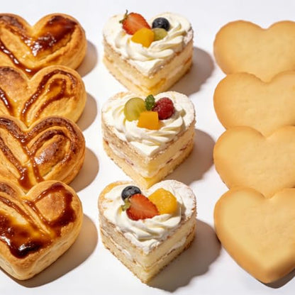 Heart Cookie Cutters, 5 Piece Biscuit Cutters with Handle | Professional Stainless Steel Baking Essential Tools for Valentine's Day, Sandwiches and Heart-Shaped Cookies - size: 5 Sizes Heart Cutters With Handle