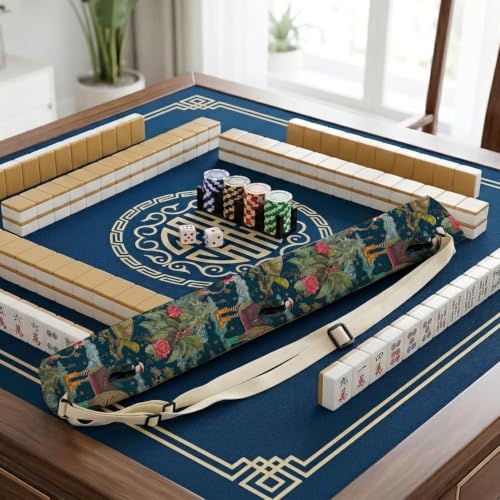 Exotic Jungle Forest Animal Mahjong Mat Bag with Adjustable Straps - color: Exotic Jungle Forest Animal