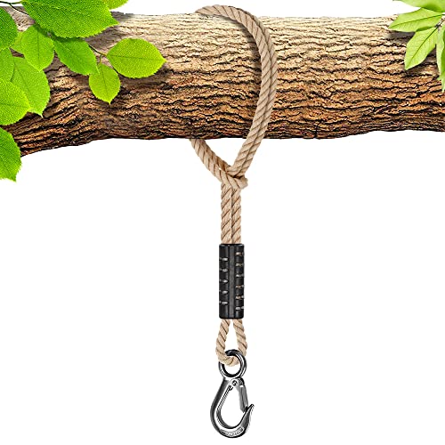 BeneLabel 1Pcs 59" Tree Swing Ropes Tree Swing Strap for Hanging Hammock - color: Off-White, size: 59"