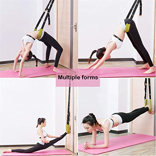 Yoga Fitness Stretching Strap, Door Flexibility Stretching Strap, Improve Leg Waist Back Flexibility Back Bend Assist Trainer, for Rehab Pilates Ballet Dance Cheerleading Splits Gymnastics - color: blue