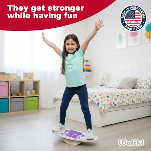WALIKI Wood Balance Board | Ages 3-8 | Toddlers and Kids |