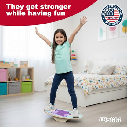 WALIKI Wood Balance Board | Ages 3-8 | Toddlers and Kids |