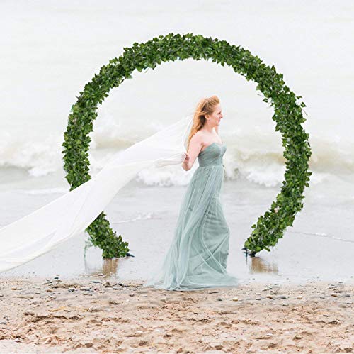 84 Feet 12 Strands Artificial Ivy Leaf Plants Vine Hanging Garland Fake Foliage Flowers Home Kitchen Garden Office Wedding Wall Decor, Green - size: 84 Feet