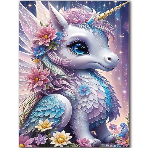 igoodom Unicorn Diamond Art Kits for Adults, DIY Wall Decor | Diamond Painting Kit - Sparkling Full Drill Design Perfect for Home Decor, Holiday Gifting, And Relaxing Crafting 12x16inch - color: B11409, size: 11.8x15.7in(30x40cm)
