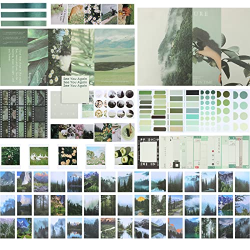 114 Pcs Aesthetic Scrapbook Kit DIY Junk Journaling Supplies, Nice Style | Scrapbooking Materials for Bullet Junk Journal, Art Journaling, Vintage Collage Album Gift for Adults Women Beginner - style: Nice Style