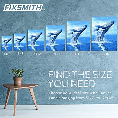 Canvas Boards for Painting 9x12 Inch, Super Value 12 Pack White Blank Canvas Panels, 100% Cotton Primed, Painting Art Supplies for Professionals, Hobby Painters, Students & Kids - size: 9"×12"