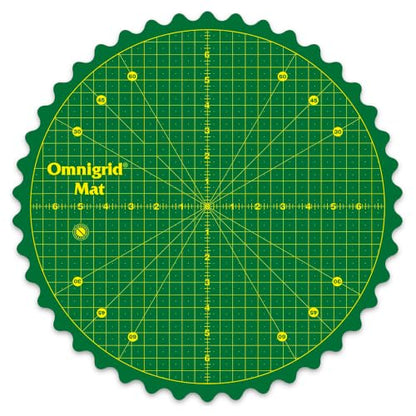 Omnigrid 360 Rotating Self-Healing Cutting Mat, 14 Inch | Precision Fabric Cutting Mat with Durable Surface for Quilting, Sewing & Crafts - style: 14"