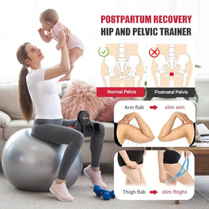 Thigh Trainer for Women, 15-70lb Adjustable Resistance Resistance Band | Inner Thigh Exerciser for Yoga & Weight Loss at Home Gym, Kegel Exercise Equipment for Pelvic Floor Muscle Repair