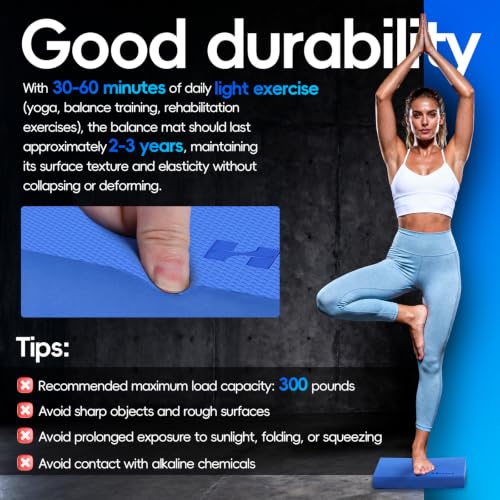 Professional Balance Pad for Physical Therapy and Stability Training - color: Black, size: 15.7*13.0*2in