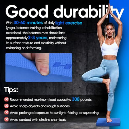 Professional Balance Pad for Physical Therapy and Stability Training - color: Black, size: 15.7*13.0*2in
