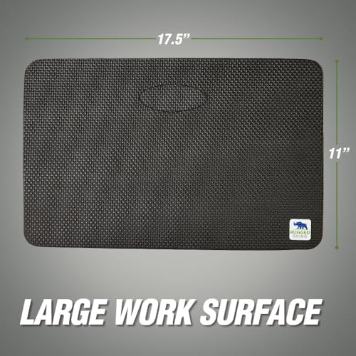 RUGGED RHINO Extra Thick Foam Kneeling Pad for Gardening 2 Pack, Onyx Black | Thick Knee Pads, Holds 300 lbs, Protect Knees from Hard Concrete Surfaces for Gardening, Yard, Gym, Mechanic - color: Onyx Black
