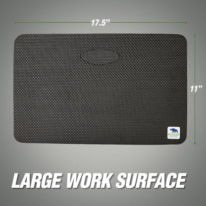 RUGGED RHINO Extra Thick Foam Kneeling Pad for Gardening 2 Pack, Onyx Black | Thick Knee Pads, Holds 300 lbs, Protect Knees from Hard Concrete Surfaces for Gardening, Yard, Gym, Mechanic - color: Onyx Black