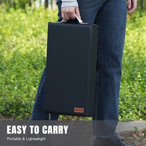 HappyPicnic Waterproof Garden Kneeling Pad, 2in Thick, Black, 1 Pack | Soft High-density Foam knee Support, with Handle, Easy to Clean, Non-slip, for Gardening, Yoga, Prayer, Housework, Exercise - color: Black