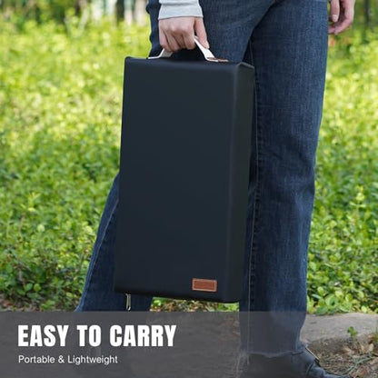 HappyPicnic Waterproof Garden Kneeling Pad, 2in Thick, Black, 1 Pack | Soft High-density Foam knee Support, with Handle, Easy to Clean, Non-slip, for Gardening, Yoga, Prayer, Housework, Exercise - color: Black