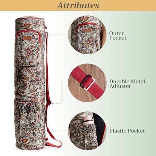 Maison d' Hermine Yoga Mat Duffle Bag Gym Tote Yoga Mat Carry Bag - color: Jaipur, style: Yoga Mat Carry Bag