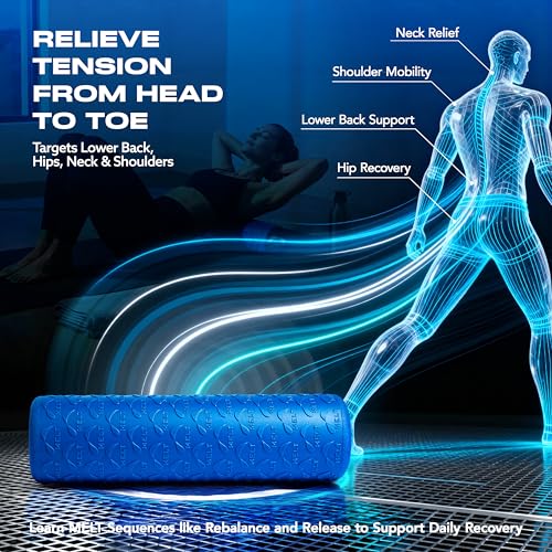 MELT Method 18 Inch Travel Soft Foam Roller- Half the Length of The MELT Full Body Roller