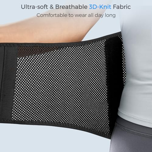 FREETOO Back Brace For Lower Back Pain Relief, Back Support Brace Men Women | 3D Knitted Fabric,Metal Plate,Lumbar Pad, Herniated Disc,Sciatica,Strain,Scoliosis, Work,Heavy Lifting,Driving,Cycling,Gym - size: XX-Large (Waist: 53.9～62.9 Inch)