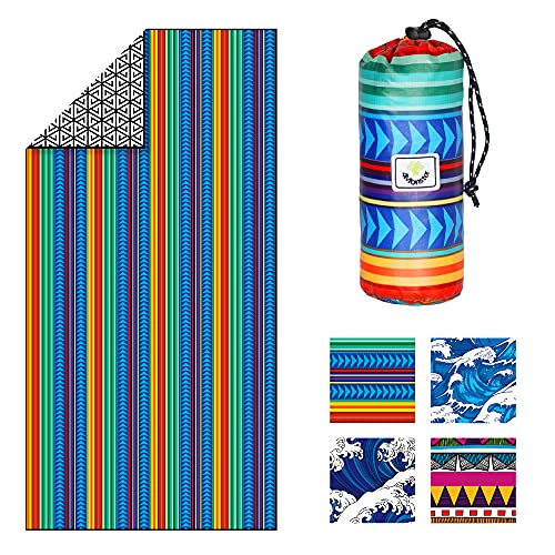 4Monster Quick Dry Beach Towel, Ultra Absorbent Microfiber Travel Towel, Lightweight & Compact for Beach, Swimming, Camping, Pool, Water Sports & Yoga - color: 27 Hawaii, size: 63.00" x 31.50"