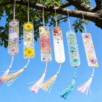 LET'S RESIN Bookmark Silicone Molds Set - 3 Shapes with 20Pcs Tassels - size: 3 style