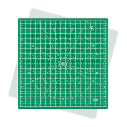 Headley Tools 17"x17" Rotating Cutting Mat, Self Healing Mat with 360-Degree Rotation & Anti-Slip Base, Sewing Board Cutting Mat Perfect for Fabric Quilting Leather Hobby Project, Green - color: Green, size: 17"L x 17"W