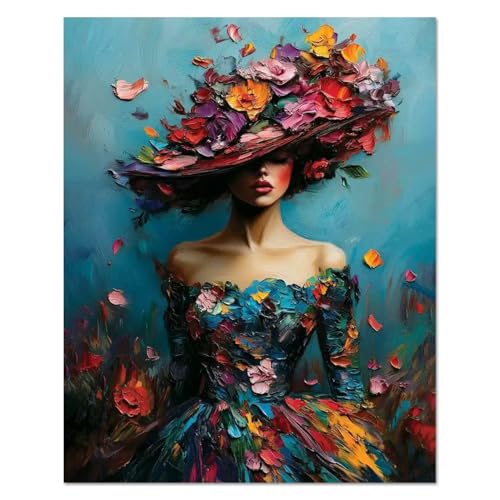 WULINHUAFA Women Paint by Numbers Adults Beginner 16x20 Inch | Women Adult Paint by Number Kits, DIY Acrylic Oil Easy Painting by Numbers for Gifts Home Wall Decor Without Frame - color: WOMEN