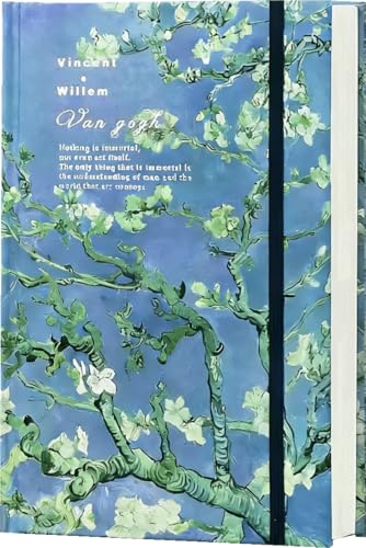 Art Journal, Sketch book, Blank Notebook, 130gsm, Thick Paper Sketchbook, A5, Hardcover Drawing Notebook, Blank Page Journal, Lay Flat, Unlined, Van Gogh Almond Blossom, Cute Sketchbook - color: A5-Almond
