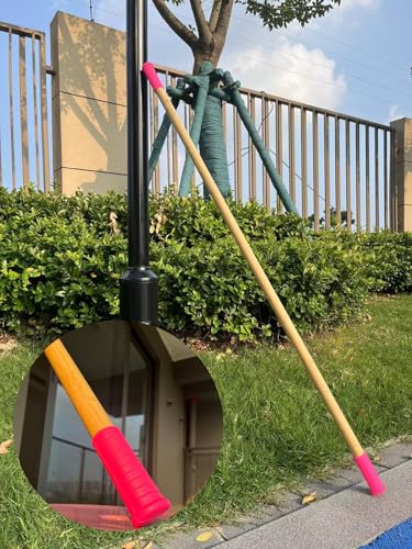 5ft Yoga Stick from Natural Bamboo with Non-Slip Handle-Stretching Stick for Mobility, Flexibility,Exercise,Workout, Physical Therapy,Pilates,Balance Fitness-Access Online Video Guide Without Any Info - color: Pink Ends5ft