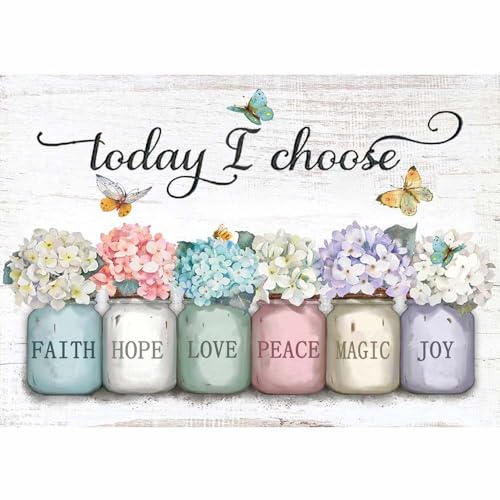 Today I Choose Diamond Painting Kits for Adults Beginners,Inspirational Diamond Art Kits for Adults,Vase DIY Paint With 5D Round Full Drill Diamond Dots Gem Painting for Home Wall Decor 16 X 12Inch - color: Vase flower