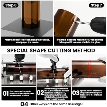 SZXDG Glass Bottle Cutter, 2025 Upgraded Glass Cutter and Glass Cutters Tools Kit for Wine, Beer, Whiskey, Rum, Vodka, Liquor, DIY Glass Bottle Cutter Kit, Glass Cutting Tool Craft Kit