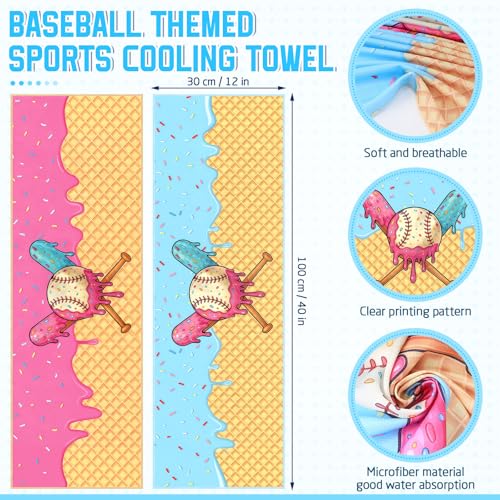 FuWeave 12 Pcs Ice Cream Drip Cooling Towels Gifts 40 x 12 Inch - color: Ice Cream Drip, size: 40 x 12 inches