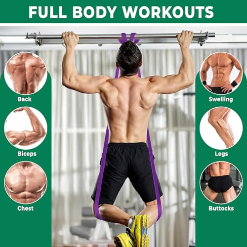 Resistance Band Sets with Accessories – 5 Level Pull Up Exercise Bands with Handles, Door Anchor & Carry Bag | Workout Bands for Strength Training, Home Gym & Fitness