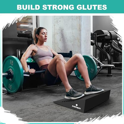 EVERYMATE Slant Board Calf Stretcher, Non-Slip Heel Elevated Squat Wedge Block for Weightlifting and Calf Stretching, Knees Over Toes Equipment 1000LB - color: EVA-20 degrees