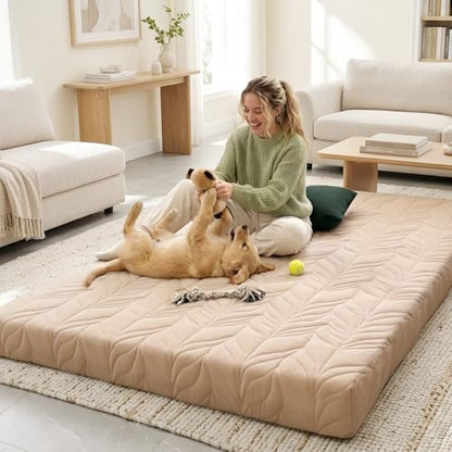 ZonLi Japanese Floor Mattress Futon Mattress Full Size 6 Inch Thick - color: Coffee, size: Full (75"L x 54"W x 6"Th)