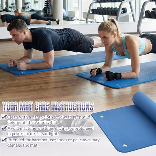 Briwooody Yoga Mat Wall Mount with Holes - color: Navy Blue, size: 72"x24"x1/4''