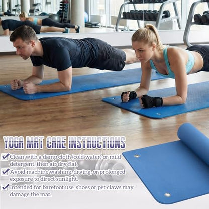 Briwooody Yoga Mat Wall Mount with Holes - color: Navy Blue, size: 72"x24"x1/4''
