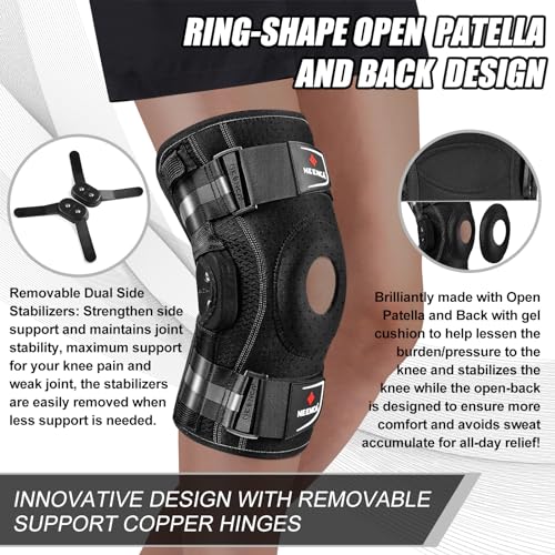 NEENCA Professional Knee Brace, Hinged Knee Support for Women & Men Relief - size: Small