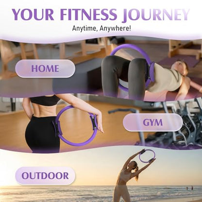 JKSHMYT Pilates Ring, 14.5 inch Magic Circle Pilates Equipment - color: Purple