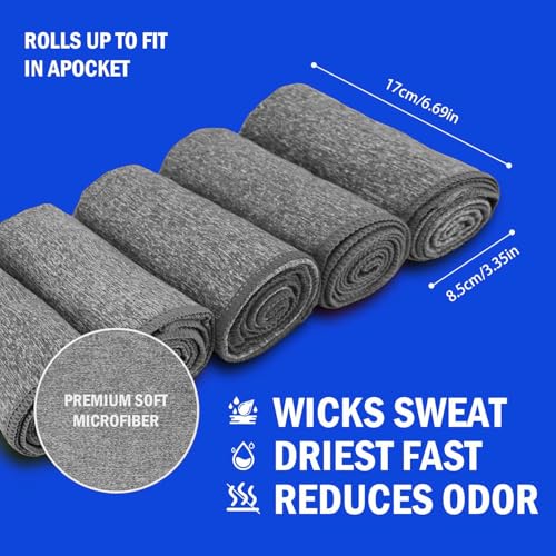 Microfiber Quick Dry Gym Towel, Lint Free Odor-Free Absorbent Fiber, Fast Drying, Men & Women Workout Gear for Body Sweat, Working Out, Towels (Dark Grey, 5Pack - 16 * 27Inch) - color: Dark Grey, size: 5Pack - 16*27Inch