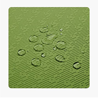 Hatha Yoga TPE Yoga Mat 72"x 27"x1/3" Non-slip Exercise Mat - color: green