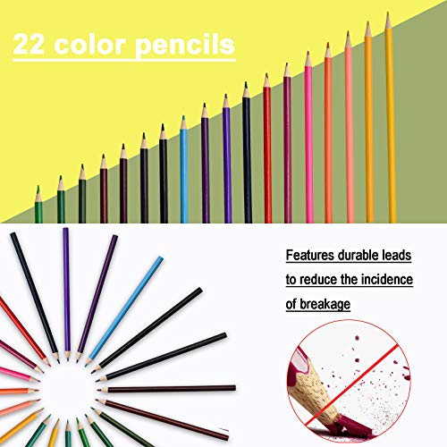 Darnassus 132-Piece Art Set, Deluxe Professional Color Set, Creating Gift Box, Art Set Crafts Drawing Painting Christmas Kit for Kids and Adult, Girls Boys - color: Xmas Red