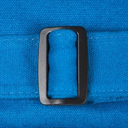 Cotton yoga mat bag with Pockets and Adjustable Strap - Full Zip Cargo Yoga Mat Carrier Bag - Bag for 1/4" 1/3" Thick Yoga Mat - color: Blue, size: XL