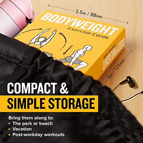 NewMe Fitness Bodyweight Workout Cards, Instructional Fitness Deck for Women & Men, Beginner Fitness Guide to Training Exercises at Home or Gym (Bodyweight, Vol 1) - style: Bodyweight Vol1