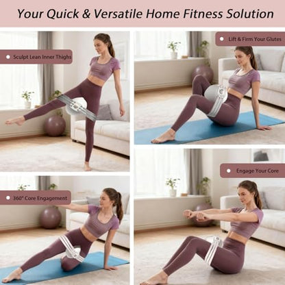 Thigh Exercise Devices, Pelvic Floor Exerciser & Kegel Trainer with Adjustable Resistance, Inner Thigh Exercise Equipment for Home Workout - Postpartum Training