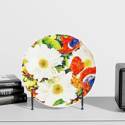 SVENJBB Plate Stands for Display, 8 Inch Plate Holder Display Stand, Black Picture Frame Stand for Table, Decorative Easel Stand for Photo, Art, Plates and Books