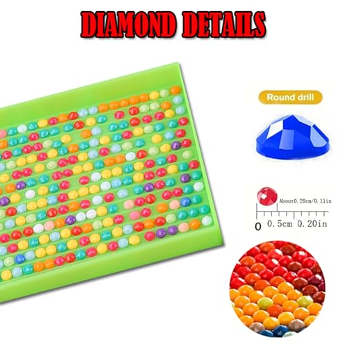 KUFWKEY Bookshelf Diamond Painting Kit,Dargon Diamond Art Kits for Adults | Skull & Dragon Design, DIY Craft Kit,Halloween Diamond Art,Large size 15.7x31.5inch,Gem Art and Crafts,Gothic Diamond dots - color: AM6021