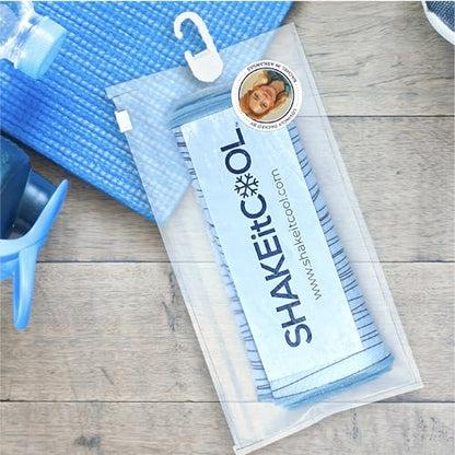 SHAKEitCOOL Original Cooling Towel – Be Cool in Style - Heat Relief, Soft, Lightweight, Sun Protection, Easy Clean - Perfect for Biking, Running, Yoga, Gym, Gardening - Baseball - color: Baseball