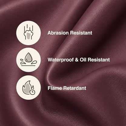 Massage Half Round Bolster Pillow 21.5" L X 6" W - color: Burgundy, size: Small Half-round 612